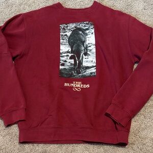 The Hundreds Burgundy Graphic Crewneck Sweater